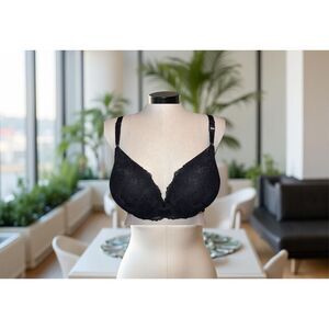 NWT Plus Size Torrid Push Up Plunge Bra - Lace Black Size 40DD